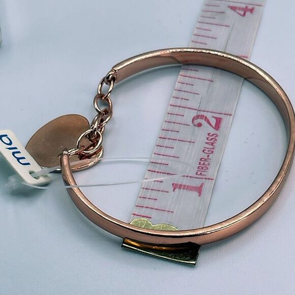 NWT Mia bangle heart dangle bracelet in copper - Picture 4 of 5